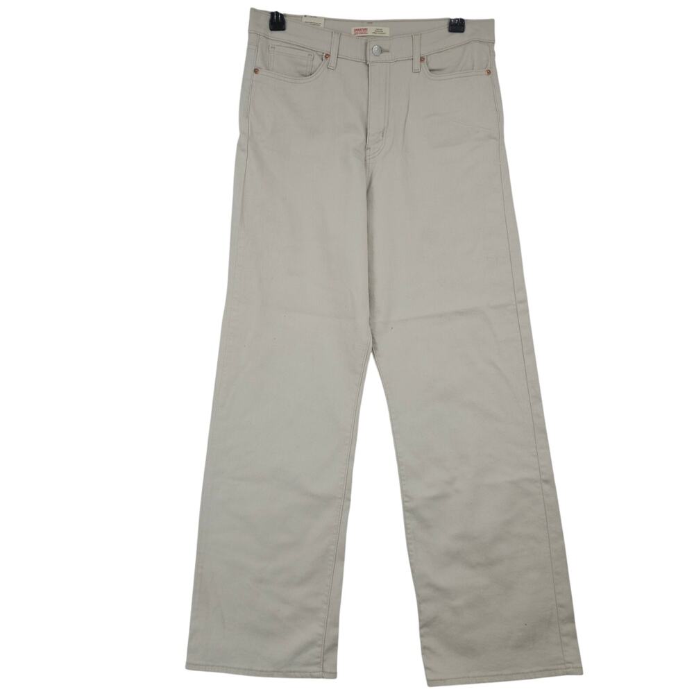 NEW Levi's Heritage High Rise Loose Straight Cream Beige Jean Womens 14 W32 3727
